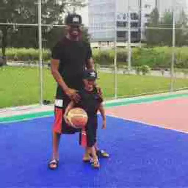 Paul Okoye And His Son Play Basketball (Photos)
